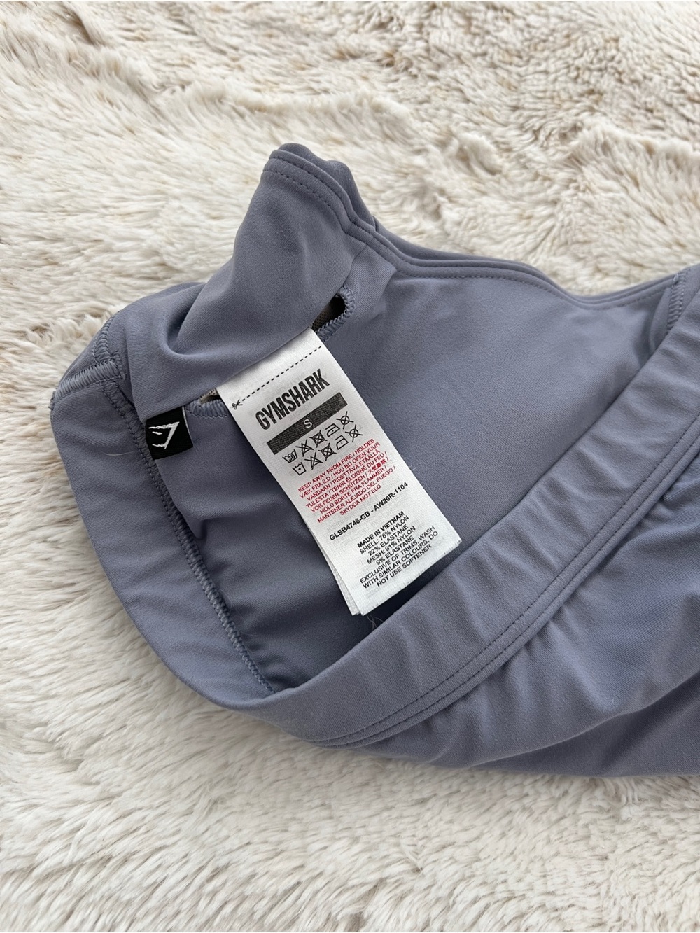 Gymshark Slate Gray V-Neck Strappy Sports Bra - Picture 3 of 3